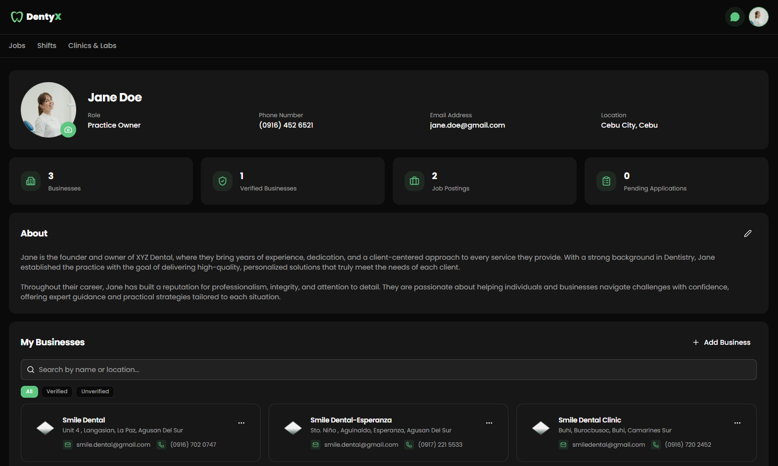 DentyX app screenshot